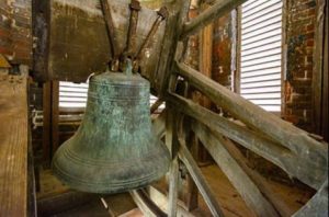 Here is the 600 pound Revere Bell that hangs in the old Fredericksburg Court house.