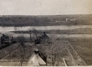 Pictured is Bridgewater Mill (right) off in the distance. This photograph is taken from the Falmouth side of the river. (8)