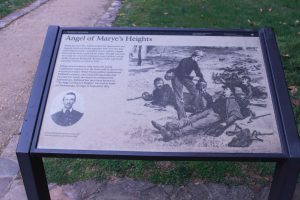 Pictured here is the Angel of Marye's Heights State Marker
