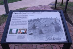 Pictured is Fredericksburg National Cemetery Historical Marker