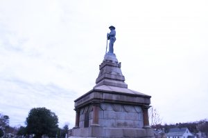 Pictured here is the side view of the To the Confederate Dead Monument