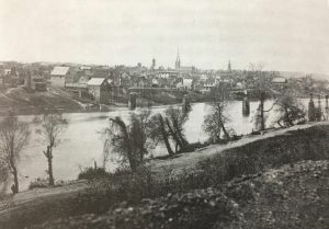 Pictured here is a view of Fredericksburg across the Rappahannock. This is the view the Northern soldiers saw when they were given the order to take the town.