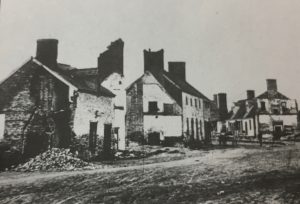 Pictured here is Civil War home destruction at George and Hanover streets.