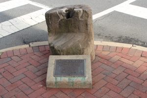 Pictured here is the slave auction block off of Williams Street