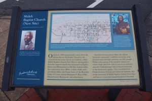 Pictured is Shiloh Baptist Church’s (new Site) Marker