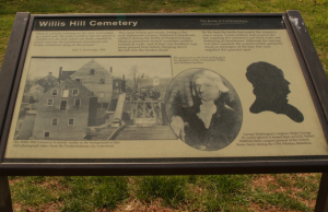 Pictured here is the Willis Hills State Historical Marker