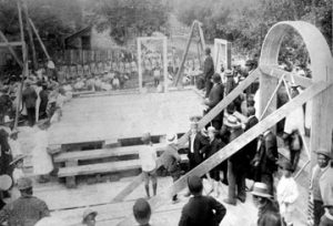 Pictured here is a festive outdoor service of worship and thanksgiving held in June 1890 to mark the laying of a cornerstone for construction of [Shiloh Baptist Church (Old Site)]