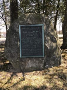 Picture of the Calvin Coolidge Battlefield Marker