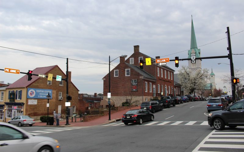 Pictured is the Second Town Hall Building Viewed from the Street