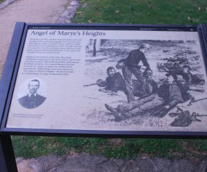 Pictured here is the Angel of Marye's Heights State Marker