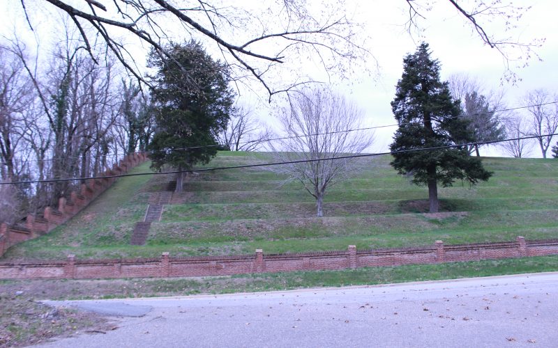 Pictured is Fredericksburg National Cemetery viewed from the road