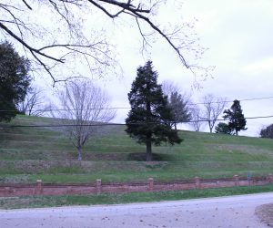 Pictured here is Fredericksburg National Cemetery viewed from the road