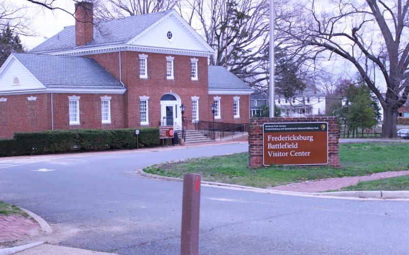 Pictured here is Fredericksburg Battlefield Center--one of the entrances to the battlefield