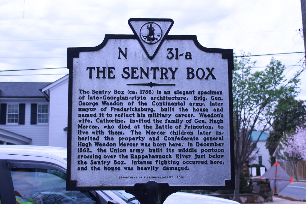 Picture of the sentry box State Marker