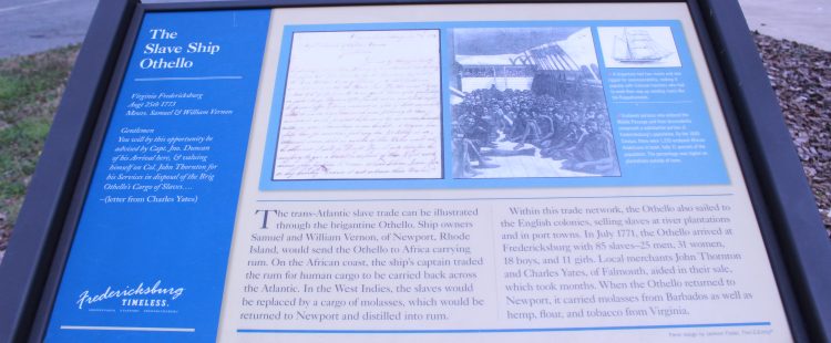 Pictured is the Slave Ship Othello State. Marker