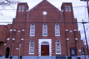 Pictured is the front of Shiloh Church (Old Site)