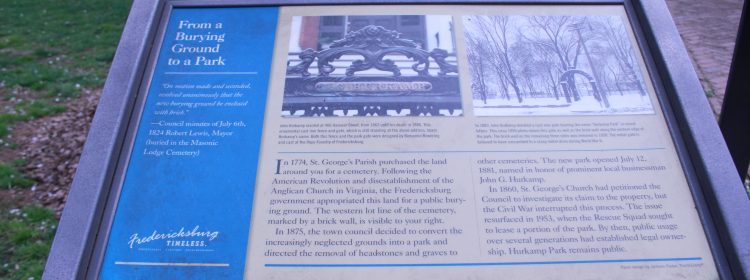 Pictured is the From Burying Ground to Park State Marker
