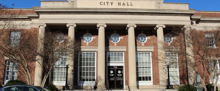 Pictured here is the outside of Fredericksburg City Hall