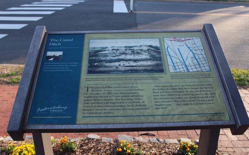 Pictured here is the Canal Ditch State Marker