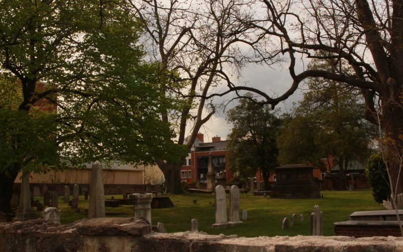 Pictured here are the graves in the Masonic Cemetery