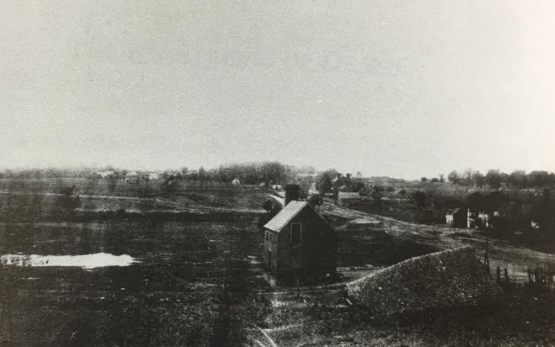 Pictured here is the view up Hanover Street towards Marye's Heights.