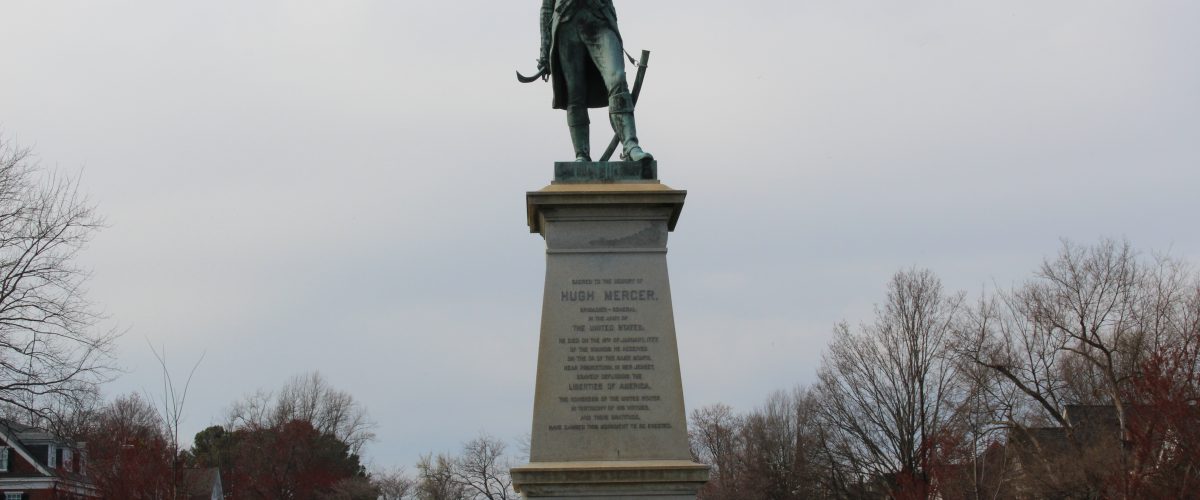 Pictured here is the Hugh Mercer Monument