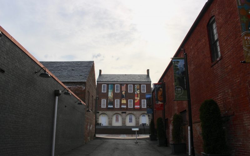 Pictured here is the back of the Fredericksburg Area Museum and the View of the Market Square
