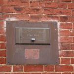 Pictured here is the envelope drop-box for the National Bank of Fredericksburg